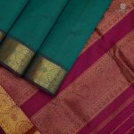 Silk Cotton Saree Dark Green Color SAS0033355 - Image 4