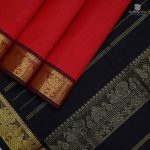 Silk Cotton Saree Red Color SAS0033356 - Image 5
