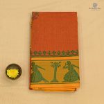 sunset orange saree