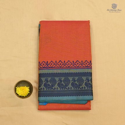 salmon pink saree