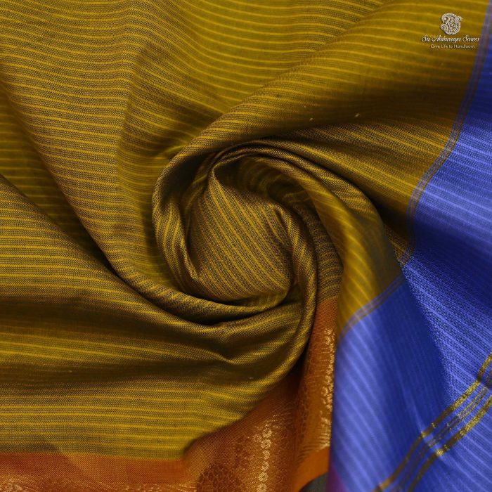 Semi Silk Cotton Sarees –Mehendi Green SASPC0033841 - Image 2