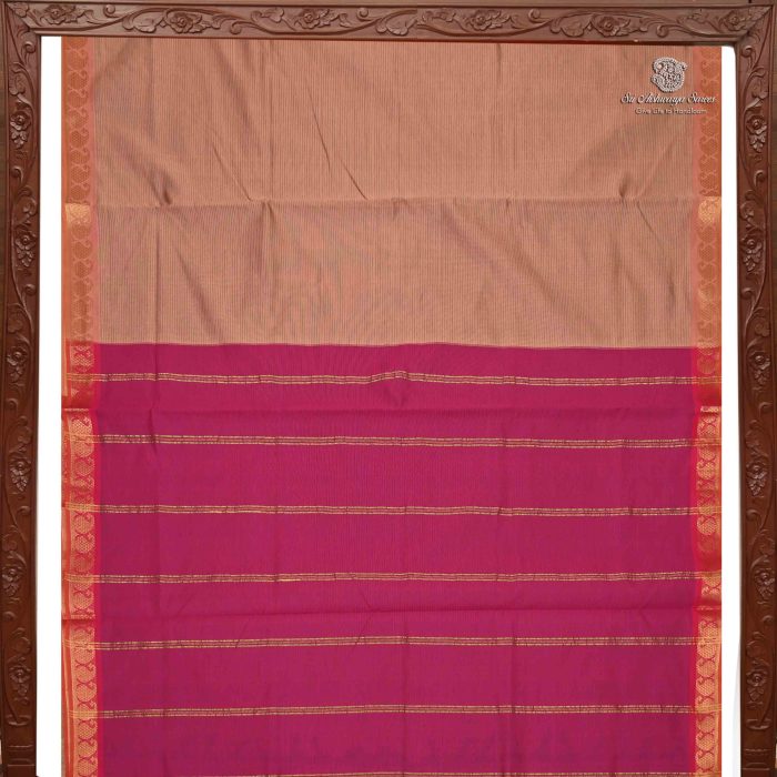 Semi Silk Cotton Sarees –Cinnamon Brown SASPC0033845 - Image 4