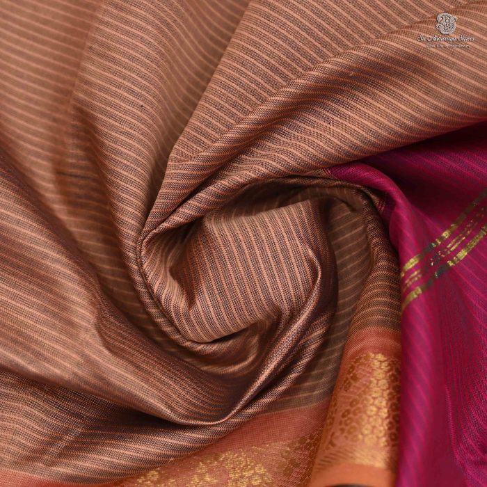 Semi Silk Cotton Sarees –Cinnamon Brown SASPC0033845 - Image 2