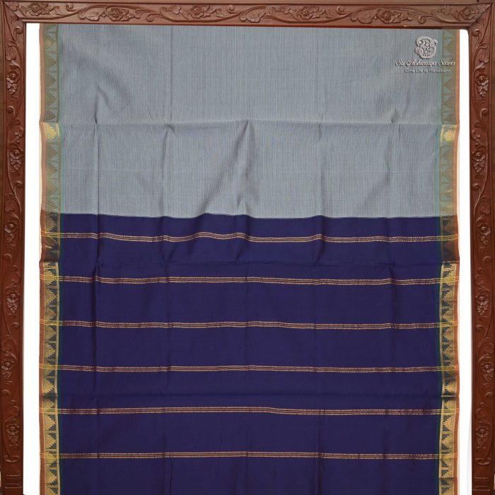 Semi Silk Cotton Sarees –Grey SASPC0033851 - Image 4