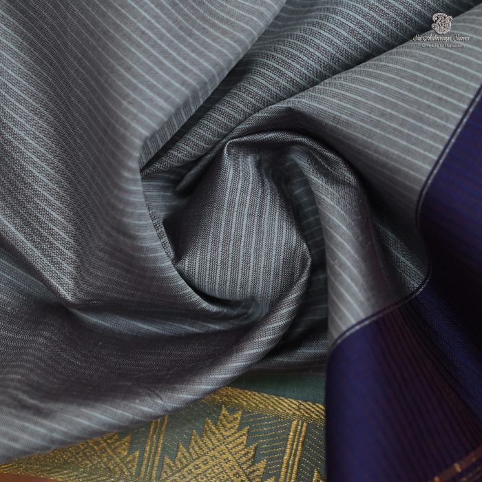 Semi Silk Cotton Sarees –Grey SASPC0033851 - Image 2