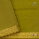 Semi Silk Cotton Sarees –Parrot Green SASPC0033852 - Image 3