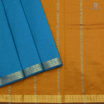 Semi Silk Cotton Sarees –Royal Blue SASPC0033854