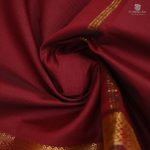 Semi Silk Cotton Sarees –Carmine red SASPC0033858 - Image 2