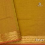 Semi Silk Cotton Sarees –Golden Yellow SASPC0033859 - Image 3