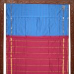 Semi Silk Cotton Sarees –Peacock  Blue SASPC0033868 - Image 4