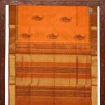 Silk Cotton Saree Printed – Bright Orange SASSC0033940 - Image 5
