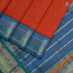 10 Yards Silk Cotton Sarees - Rusty Orange SASTS0034011 - Image 3