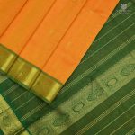 10 Yards Silk Cotton Sarees - Bright Orange SASTS0034015 - Image 3