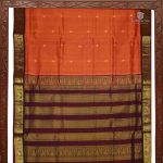 10 Yards Silk Cotton Sarees - Rusty Orange SASTS0034026 - Image 4