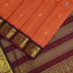 10 Yards Silk Cotton Sarees - Rusty Orange SASTS0034026 - Image 3