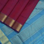 10 Yards Silk Cotton Sarees - Dark Purple SASTS0034027 - Image 3