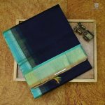 Silk Cotton Sarees Korvai – Dark Blue SAS0034035 - Image 6