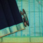 Silk Cotton Sarees Korvai – Dark Blue SAS0034035
