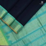 Silk Cotton Sarees Korvai – Dark Blue SAS0034035 - Image 3