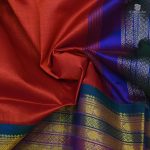 Silk Cotton Sarees Korvai – Rusty Orange SAS0034037 - Image 2