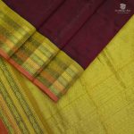 Silk Cotton Sarees Korvai – Deep Maroon SAS0034038 - Image 3