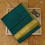 Silk Cotton Sarees Korvai – Peacock Green SAS0034039 - Image 6