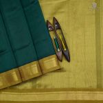 Silk Cotton Sarees Korvai – Peacock Green SAS0034039