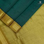 Silk Cotton Sarees Korvai – Peacock Green SAS0034039 - Image 3