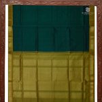 Silk Cotton Sarees Simple – Dark Green SAS0034047 - Image 5