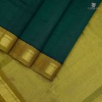 Silk Cotton Sarees Simple – Dark Green SAS0034047 - Image 3