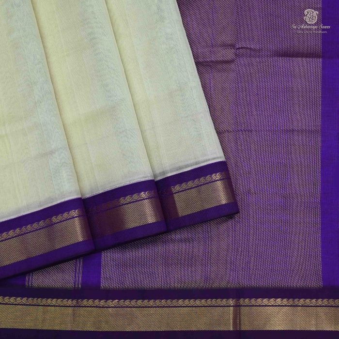 Silk Cotton Sarees Simple – Off White SAS0034048 - Image 1