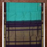 Silk Cotton Sarees Simple – Turquoise Blue SAS0034053 - Image 5