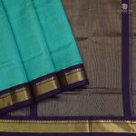 Silk Cotton Sarees Simple – Turquoise Blue SAS0034053