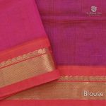 Silk Cotton Sarees Simple – Dark Violet SAS0034054 - Image 4