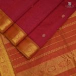 Silk Cotton Sarees Butta – Dark Red SAS0034188 - Image 3