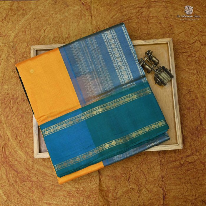 Silk Cotton Sarees Butta – Bright Yellow SAS0034191 - Image 6