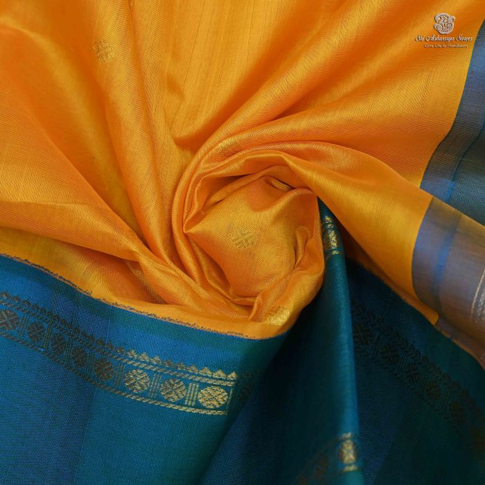 Silk Cotton Sarees Butta – Bright Yellow SAS0034191 - Image 2