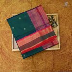 Silk Cotton Sarees Butta – Peacock Green SAS0034200 - Image 6