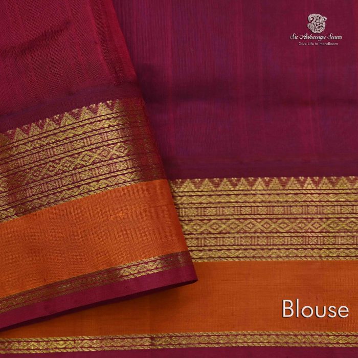 Silk Cotton Sarees Butta – Navy Blue SAS0034201 - Image 4