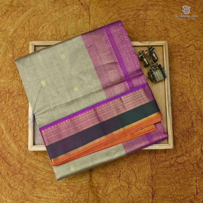 Silk Cotton Sarees Butta – Beige SAS0034203 - Image 6