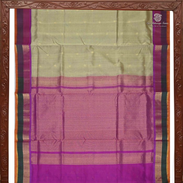 Silk Cotton Sarees Butta – Beige SAS0034203 - Image 5