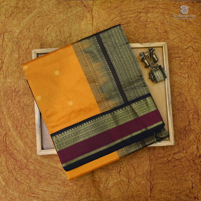 Silk Cotton Sarees Butta – Bright Yellow SAS0034204 - Image 6