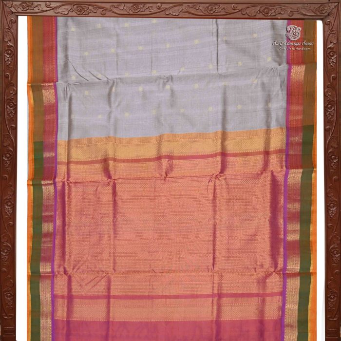 Silk Cotton Sarees Butta – Gray SAS0034205 - Image 5