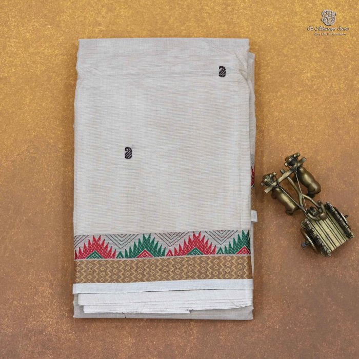 Kanchi Cotton Saree Off White SASC0034219 - Image 1
