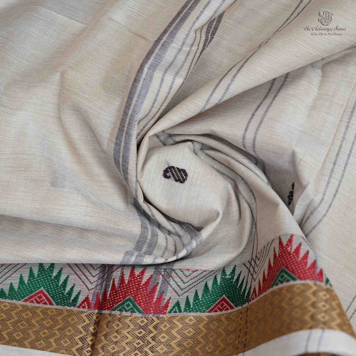 Kanchi Cotton Saree Off White SASC0034219 - Image 2