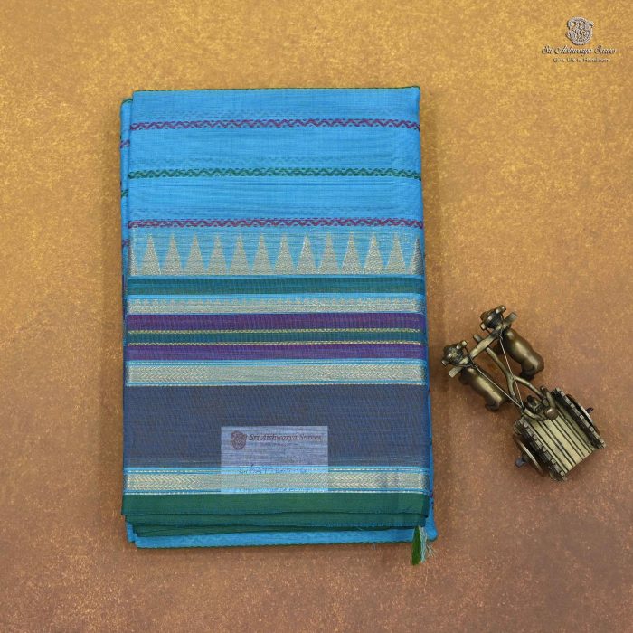 Kanchi Cotton Saree Light Blue SASC0034220 - Image 1