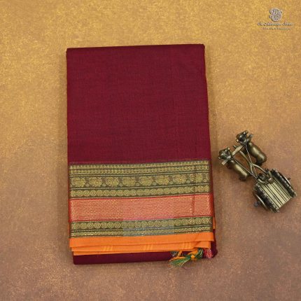 Kanchi Cotton Saree Deep Maroon SASC0034221