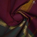 Chettinad Cotton Saree Deep Maroon SASC0034223 - Image 2