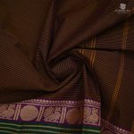 Chettinad Cotton Saree Dark Brown SASC0034233 - Image 2