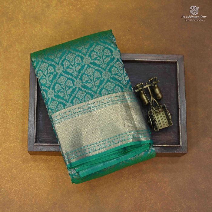 Pure Silk Sarees Sea Foam SASPS34290 - Image 1